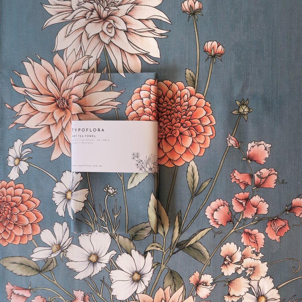 Typoflora Tea Towel