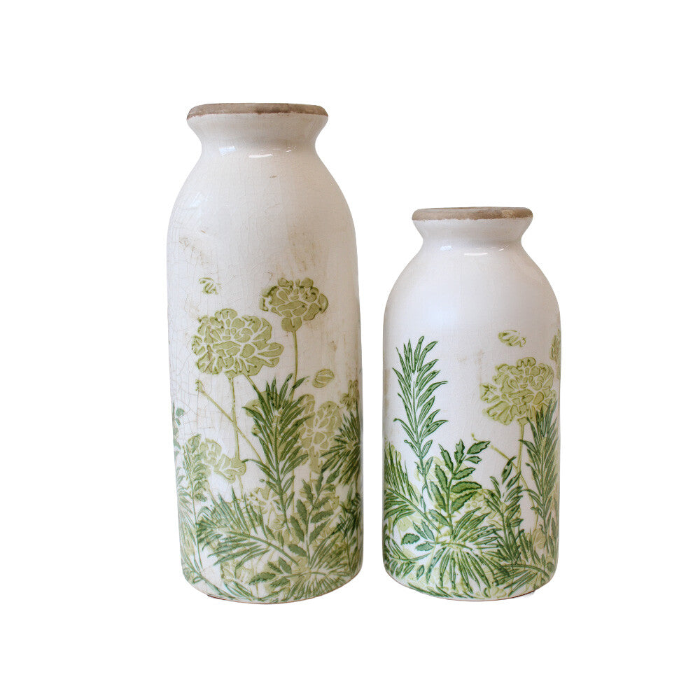 Bud Vases Botanical Green