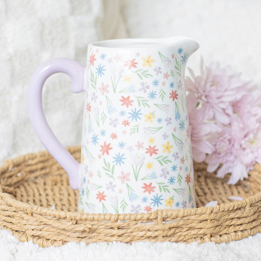 Spring Floral Flower Jug