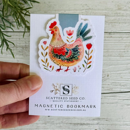 Folk Art Chicken Book Mark