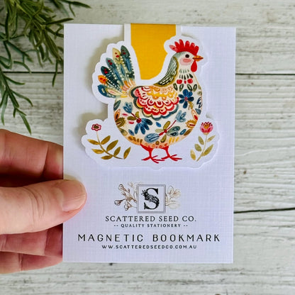 Folk Art Chicken Book Mark