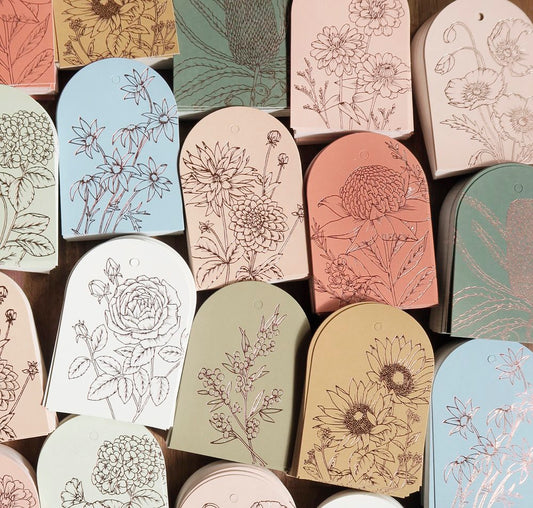 Typoflora Foiled Gift Tags Pack