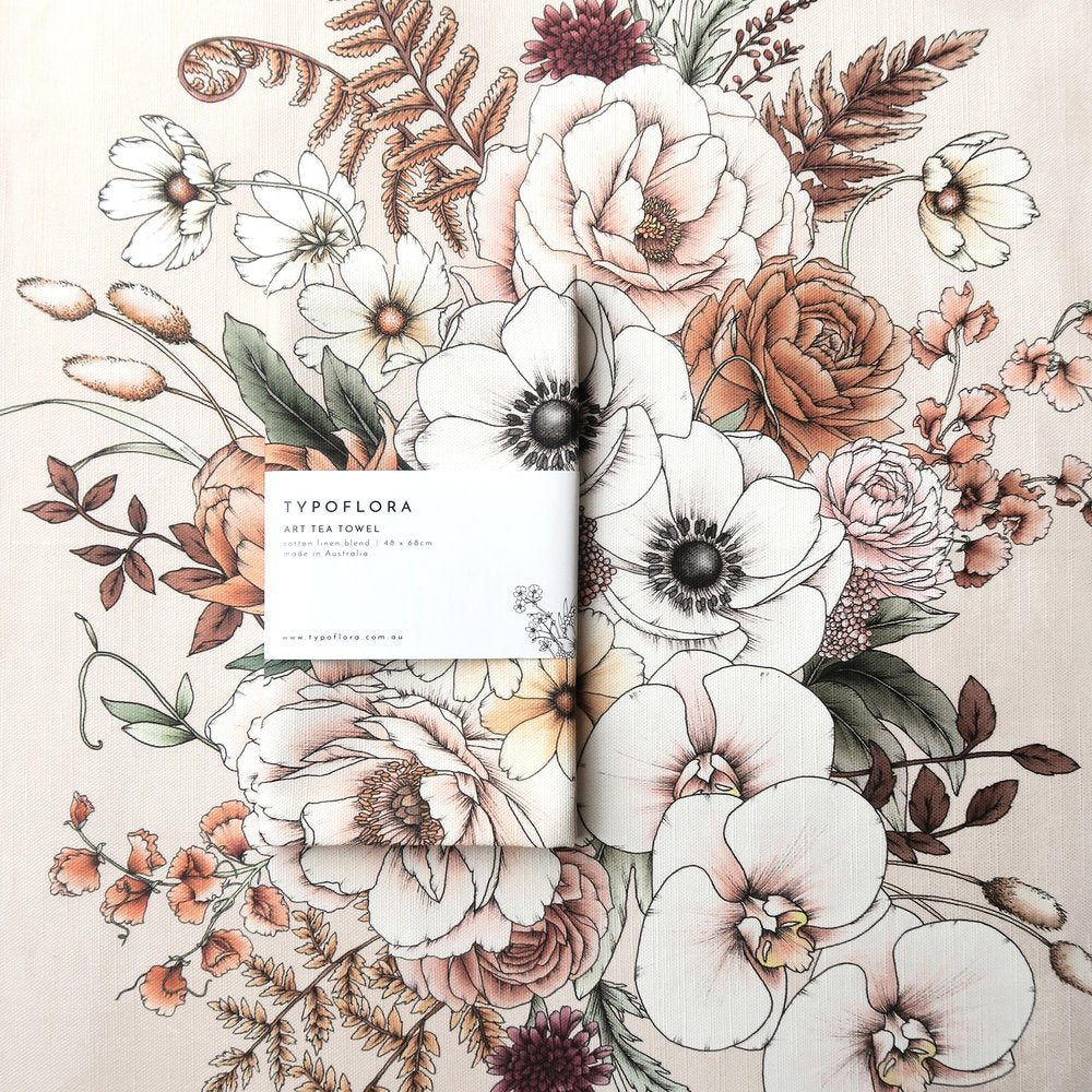 Typoflora Tea Towel