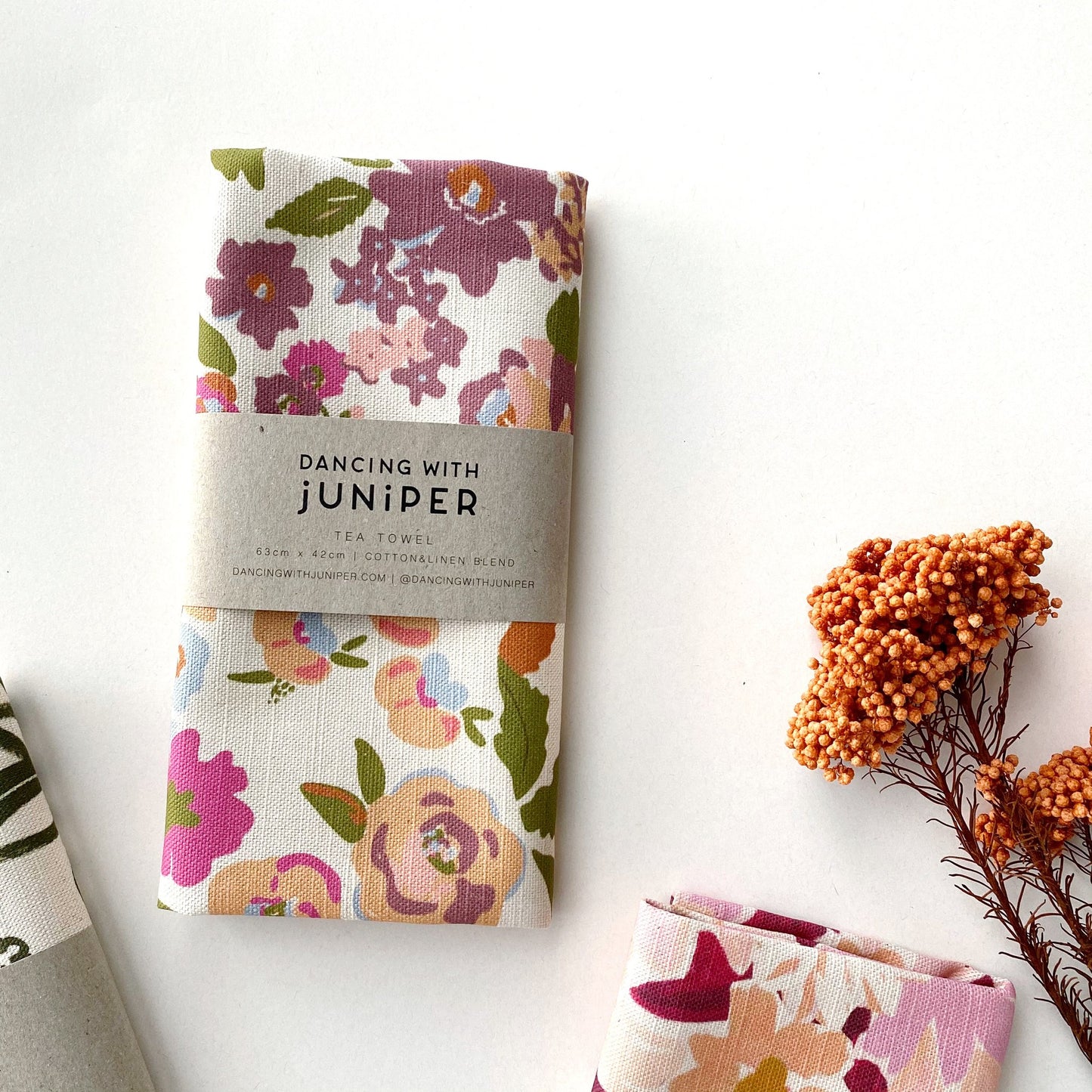 Dancing with Juniper Tea Towel